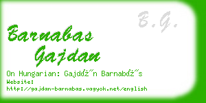 barnabas gajdan business card